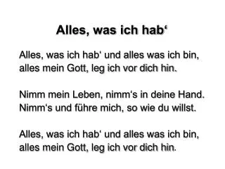 alles was ich hab