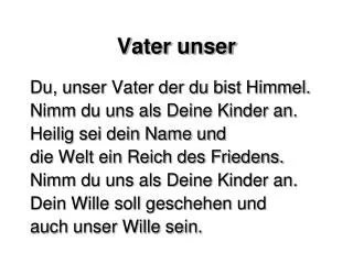 vater unser