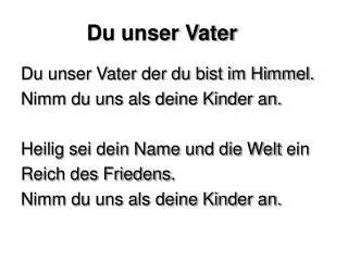 du unser vater
