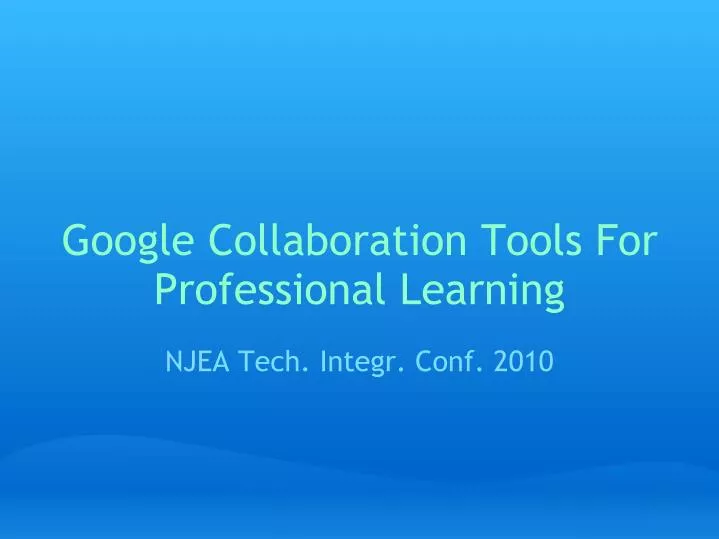 google collaboration tools for professional learning