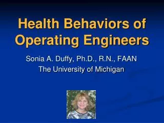 Health Behaviors of Operating Engineers