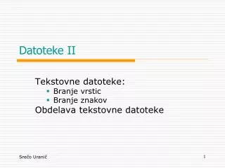 datoteke ii