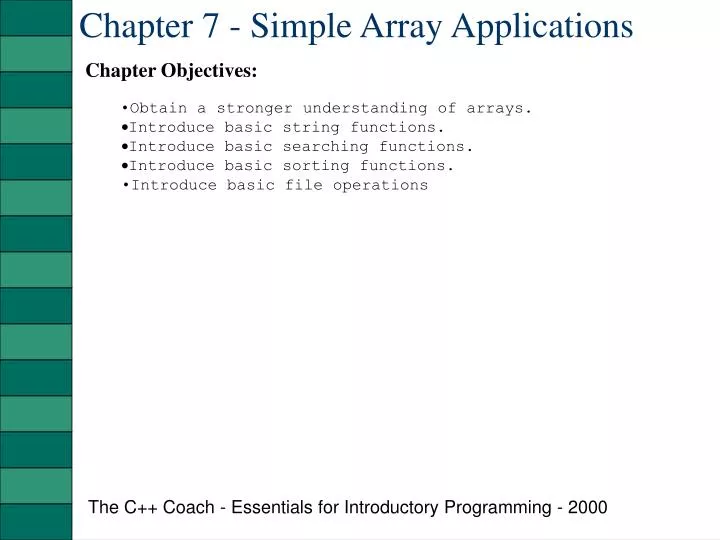 chapter 7 simple array applications