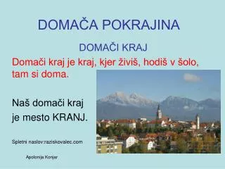 doma a pokrajina