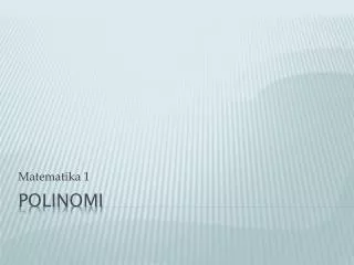 matematika 1