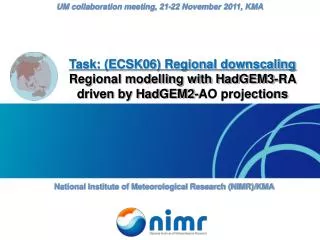 Task: (ECSK06) Regional downscaling