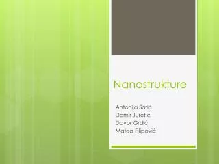 nanostrukture