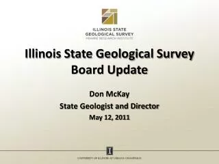 Illinois State Geological Survey Board Update