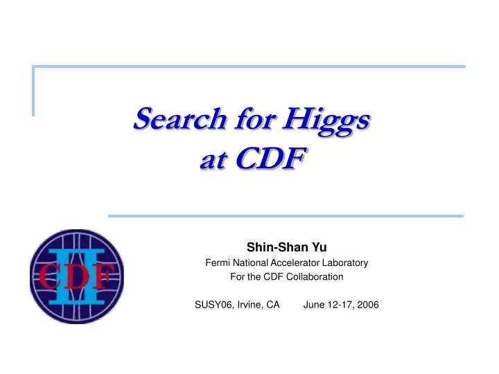search for higgs at cdf