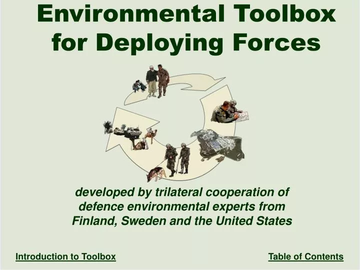 environmental toolbox for deploying forces title page