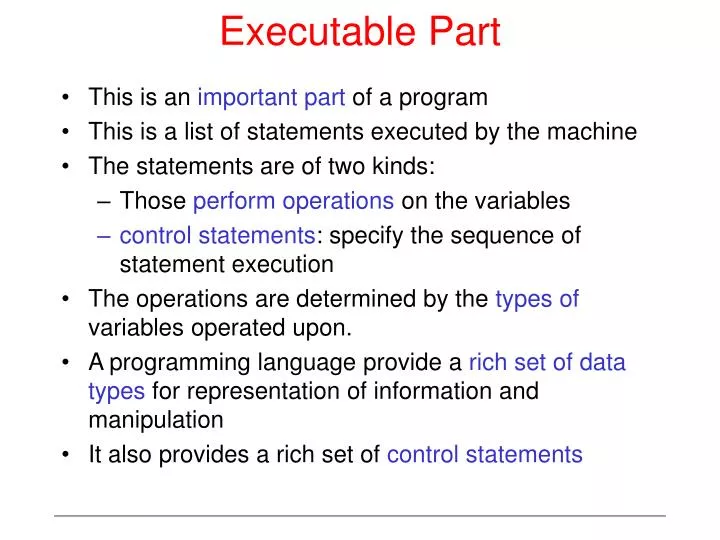executable part