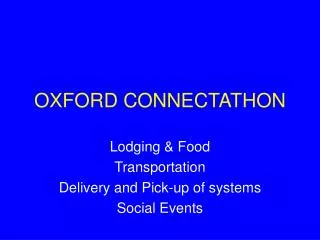 OXFORD CONNECTATHON
