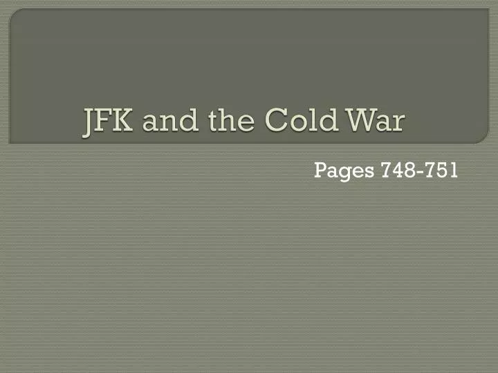 jfk and the cold war