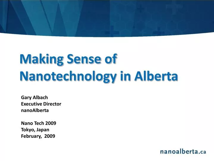 making sense of nanotechnology in alberta