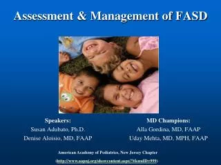 Assessment &amp; Management of FASD