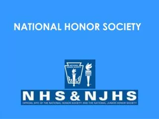 NATIONAL HONOR SOCIETY