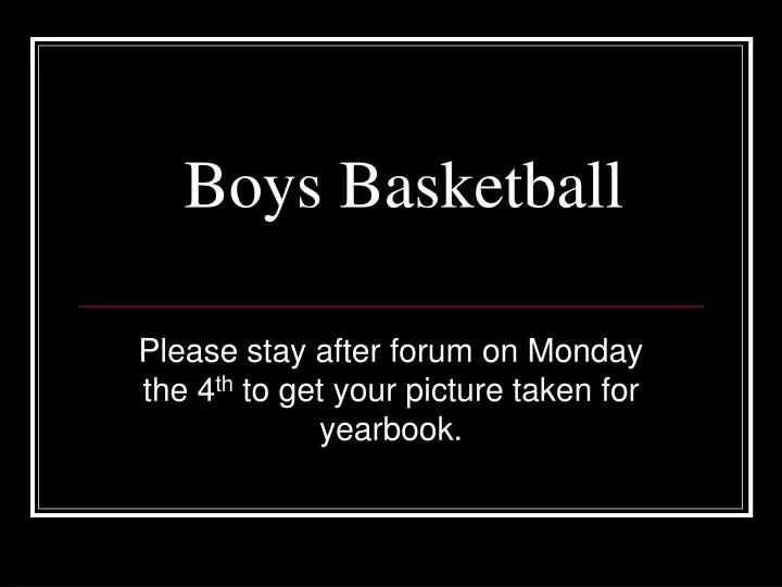 boys basketball