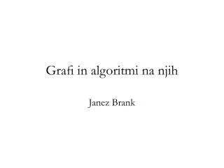gra in algoritmi na njih