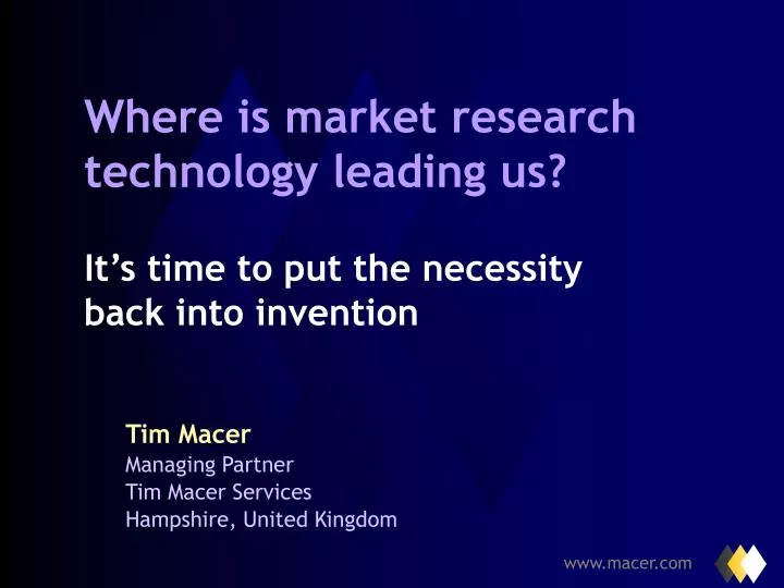 where is market research technology leading us it s time to put the necessity back into invention