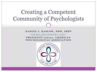 Creating a Competent Community of Psychologists