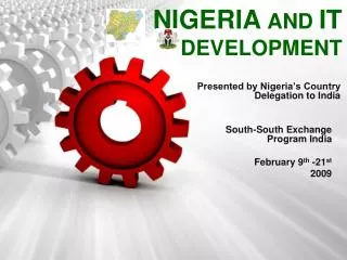 NIGERIA AND IT DEVELOPMENT