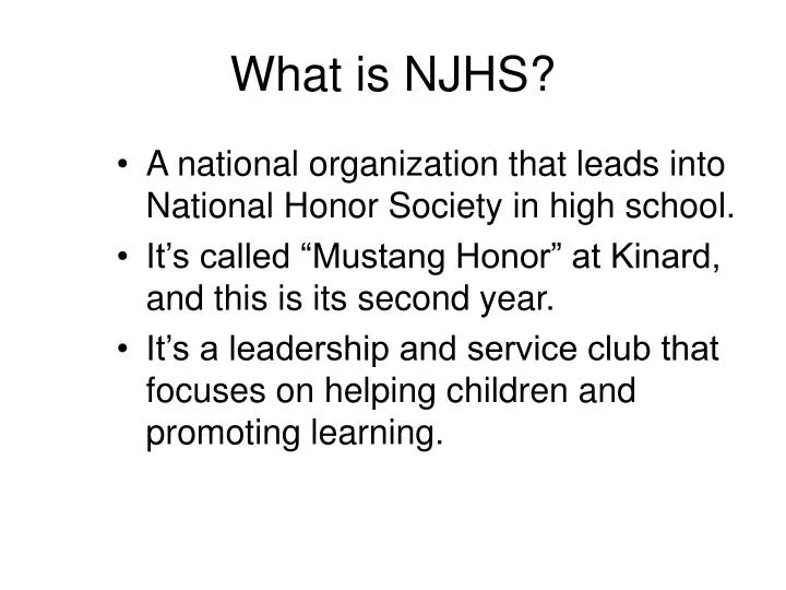 what is njhs