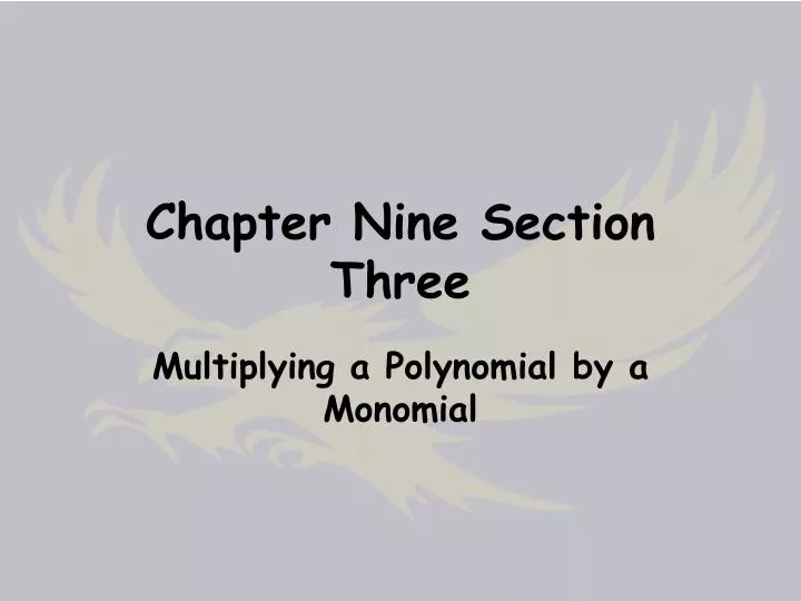 chapter nine section three