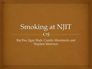 Smoking at NJIT