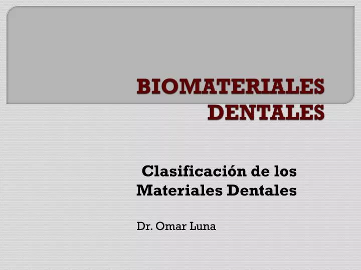 biomateriales dentales