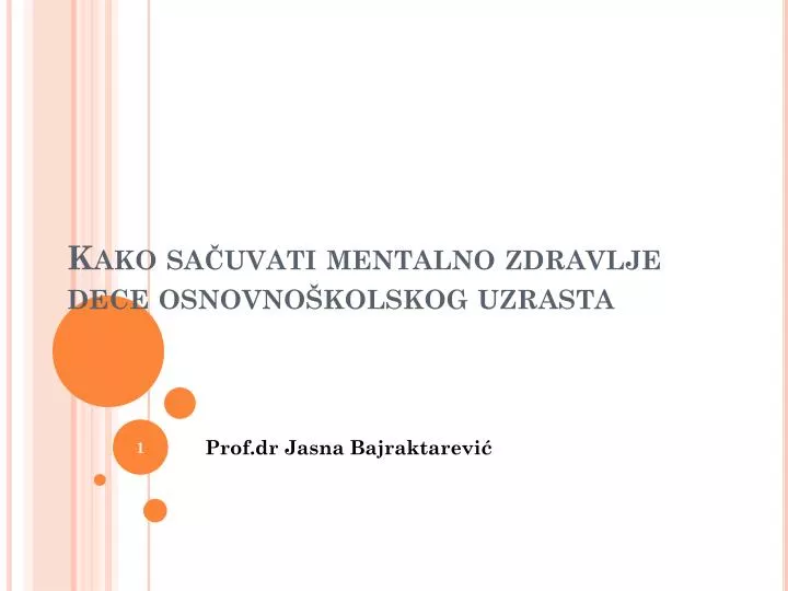 kako sa uvati mentalno zdravlje dece osnovno kolskog uzrasta