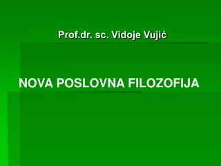 prof dr sc vidoje vuji