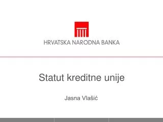 statut kreditne unije