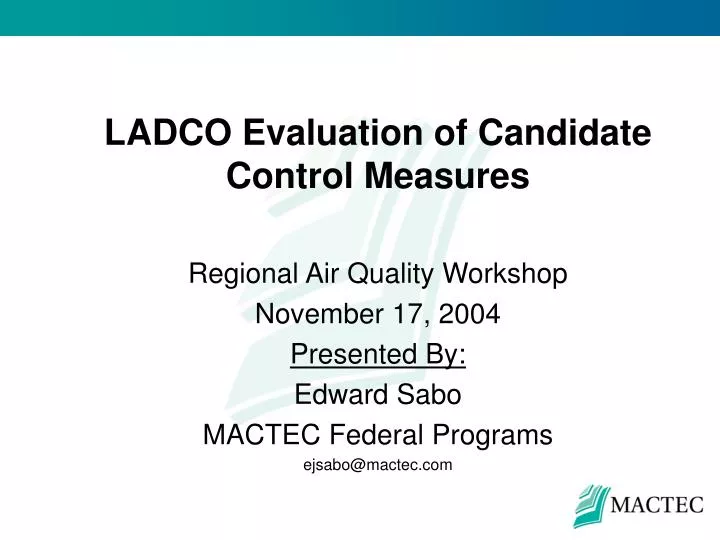 ladco evaluation of candidate control measures