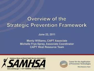 Overview of the Strategic Prevention Framework