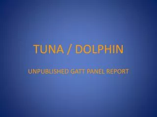tuna dolphin