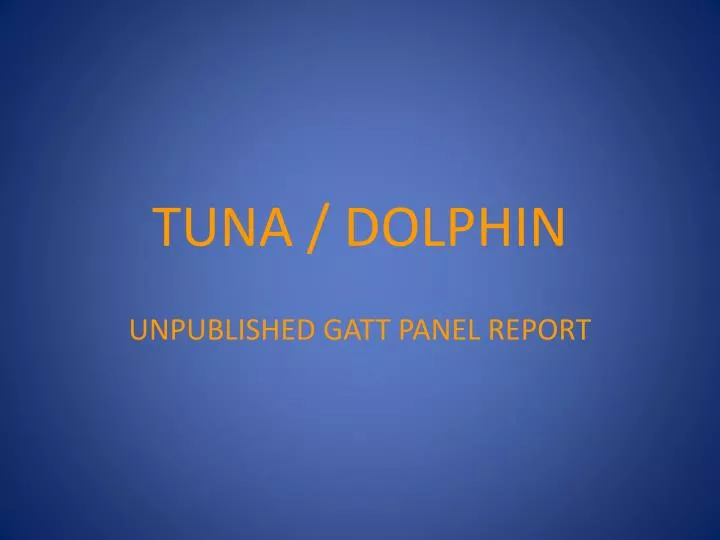 tuna dolphin