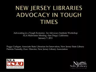 New Jersey Libraries Advocacy in Tough Times