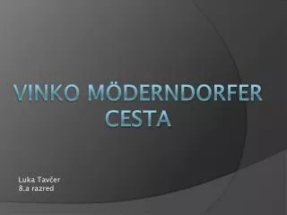 vinko m derndorfer cesta