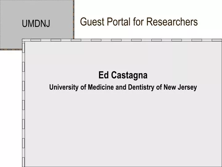 guest portal for researchers
