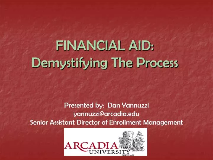 financial aid demystifying the process