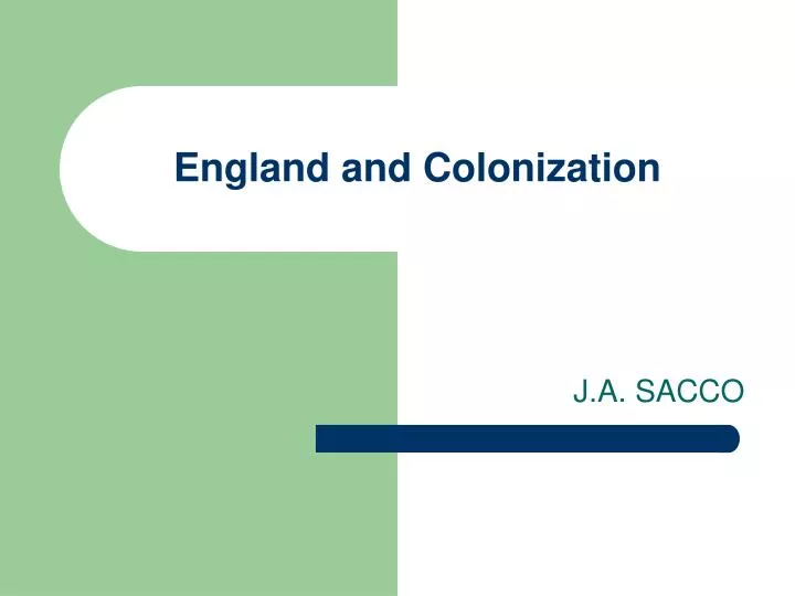 england and colonization