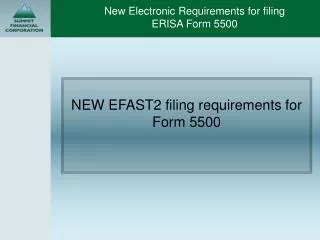 New Electronic Requirements for filing ERISA Form 5500