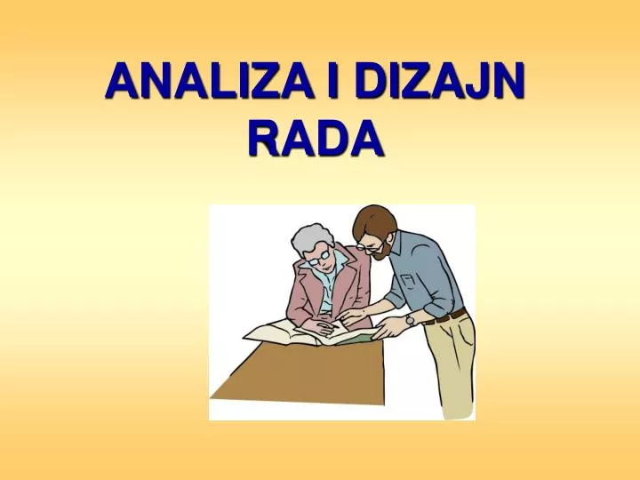 analiza i dizajn rada