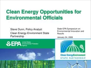 Clean Energy Opportunities for Environmental Officials