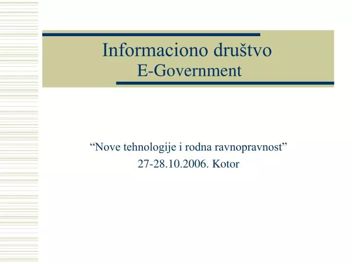 informaciono dru tvo e government