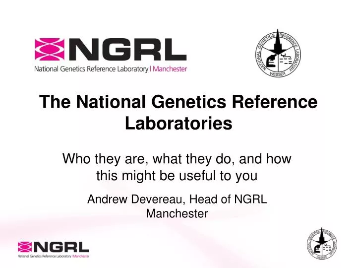 the national genetics reference laboratories