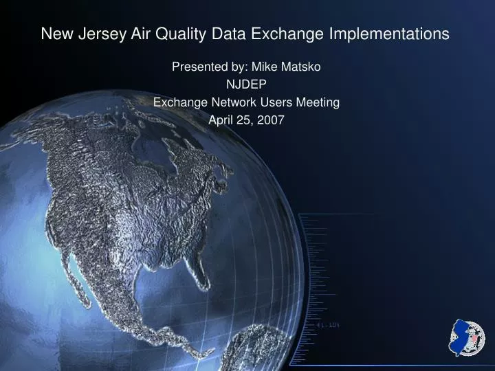 new jersey air quality data exchange implementations