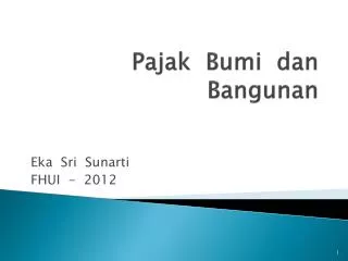 pajak bumi dan bangunan