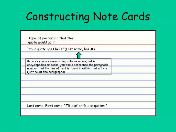 constructing note cards