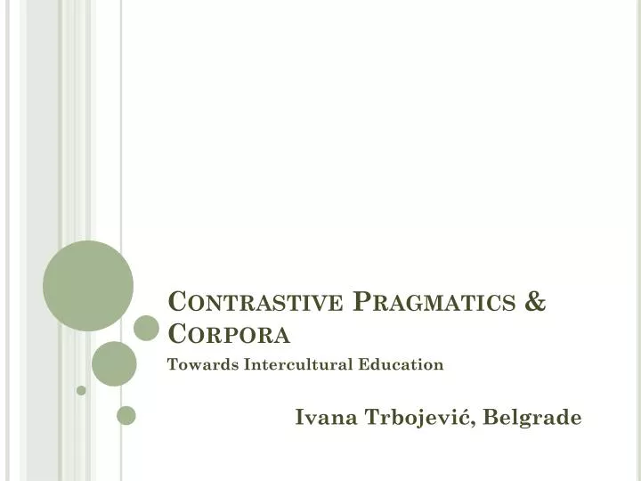 contrastive pragmatics corpora